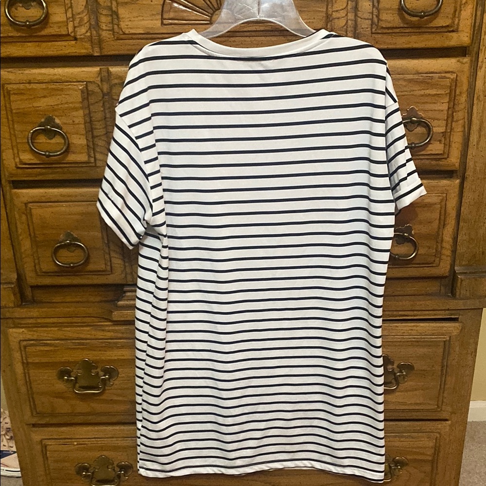 SHEIN Black and White Striped T-Shirt Dress size Medium - Picture 5 of 5